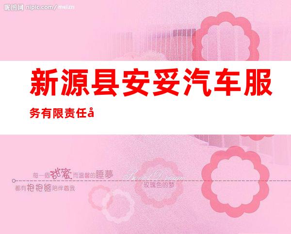 新源县安妥汽车服务有限责任公司