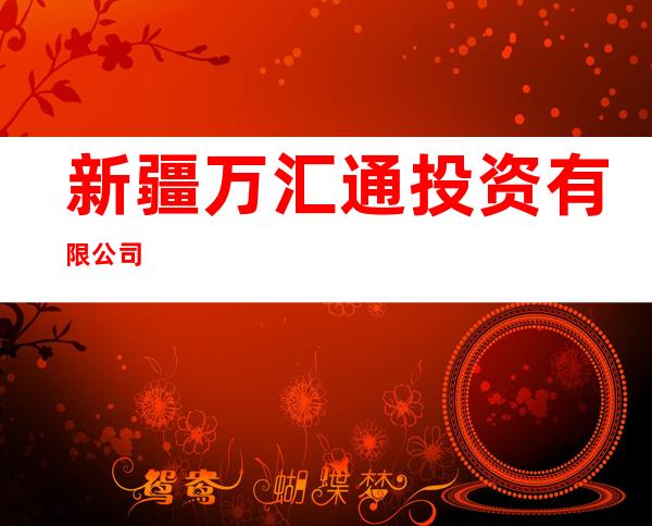 新疆万汇通投资有限公司