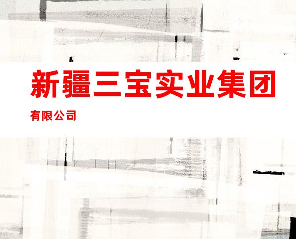 新疆三宝实业集团有限公司
