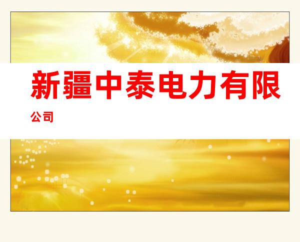 新疆中泰电力有限公司