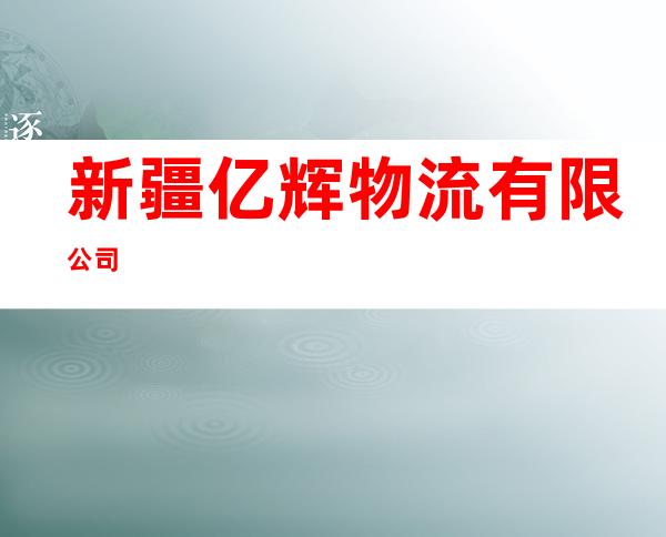 新疆亿辉物流有限公司