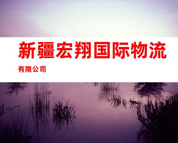 新疆宏翔国际物流有限公司