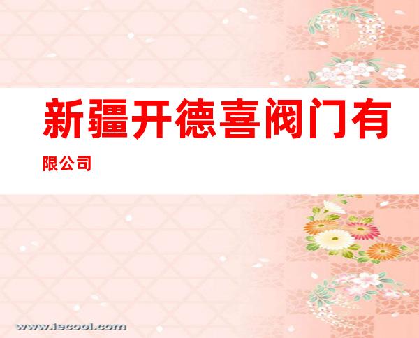 新疆开德喜阀门有限公司
