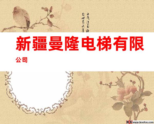 新疆曼隆电梯有限公司