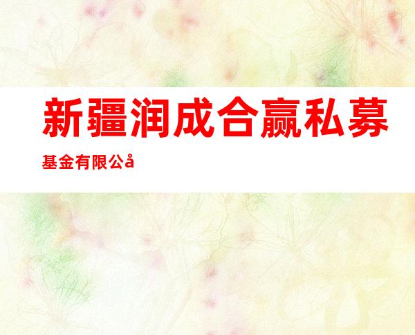 新疆润成合赢私募基金有限公司