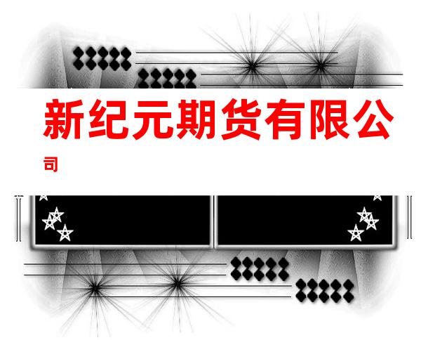 新纪元期货有限公司