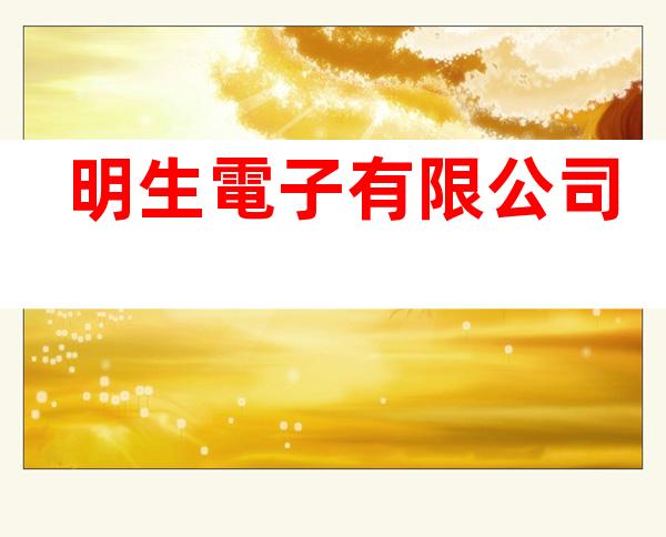 明生電子有限公司