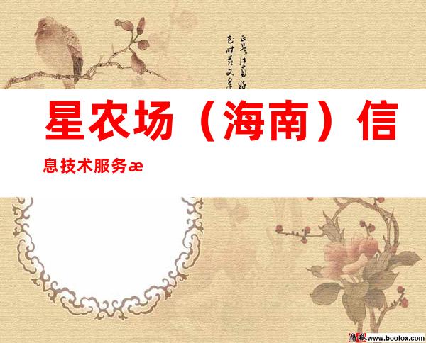 星农场（海南）信息技术服务有限公司