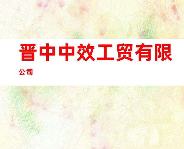 晋中中效工贸有限公司