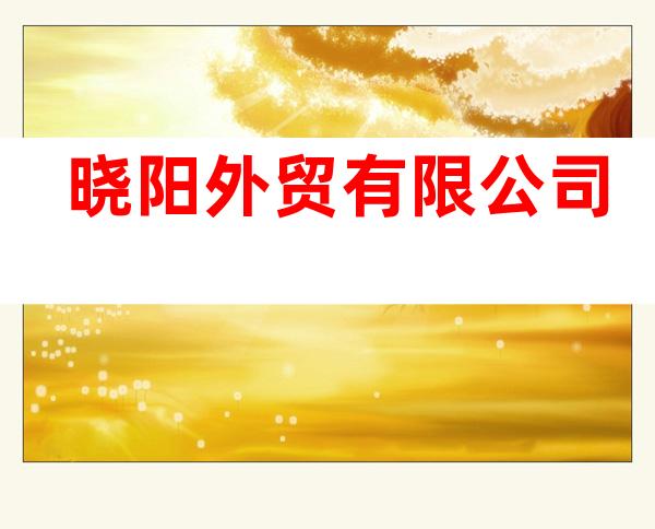 晓阳外贸有限公司