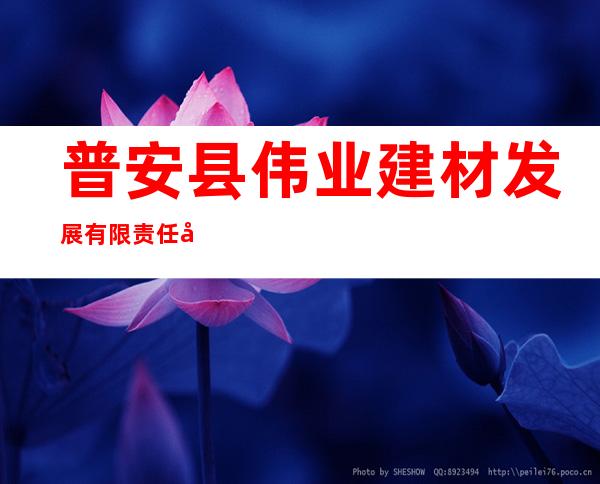 普安县伟业建材发展有限责任公司