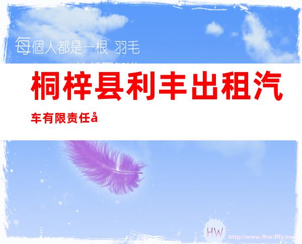桐梓县利丰出租汽车有限责任公司
