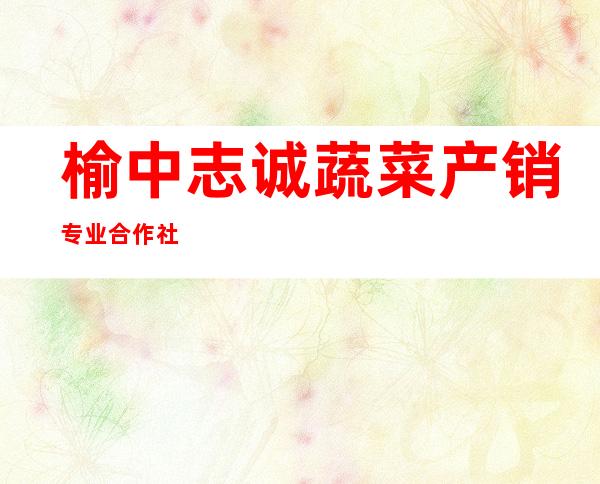 榆中志诚蔬菜产销专业合作社