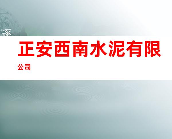 正安西南水泥有限公司