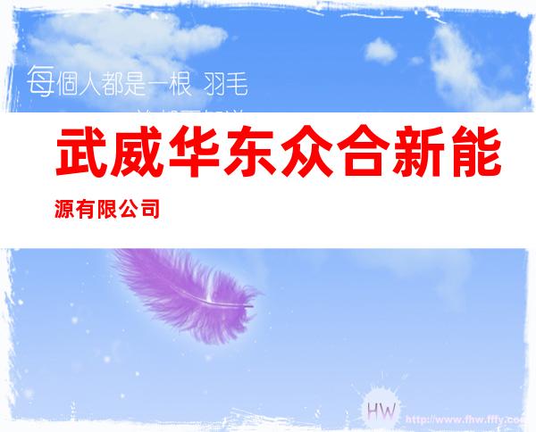 武威华东众合新能源有限公司