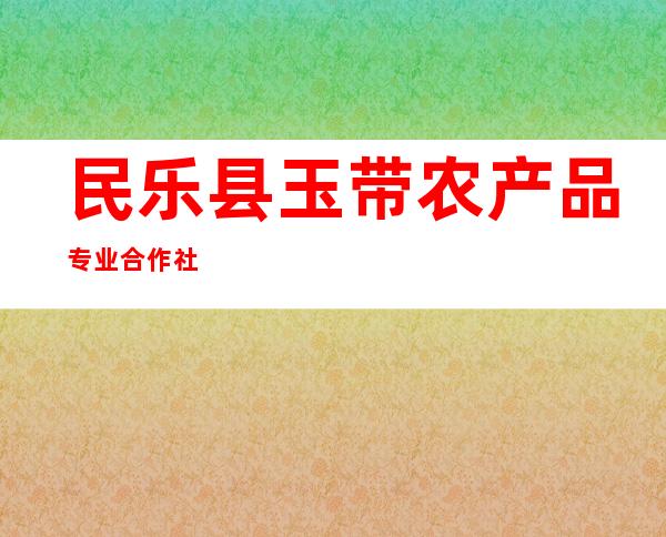 民乐县玉带农产品专业合作社