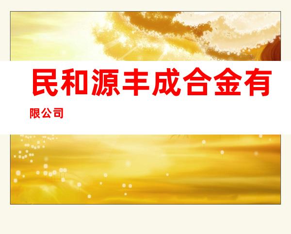 民和源丰成合金有限公司