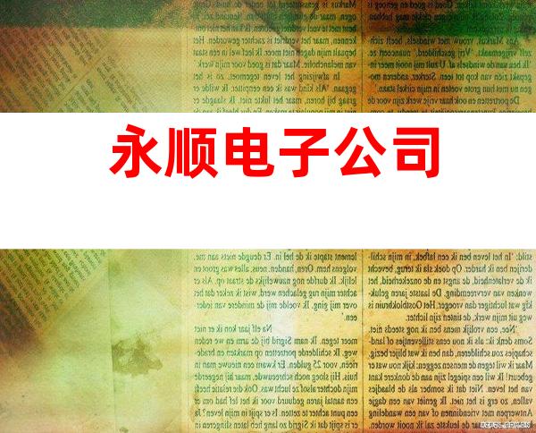 永顺电子公司