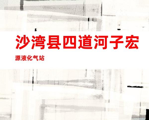 沙湾县四道河子宏源液化气站