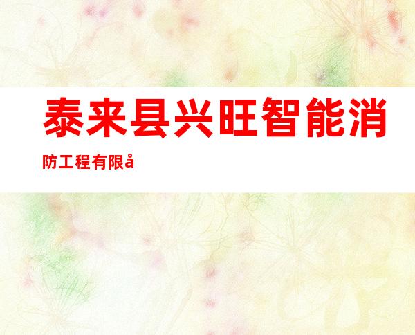 泰来县兴旺智能消防工程有限公司