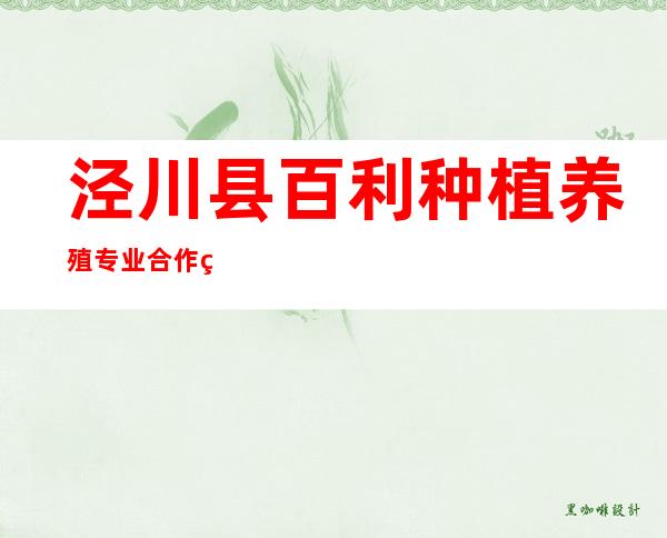 泾川县百利种植养殖专业合作社