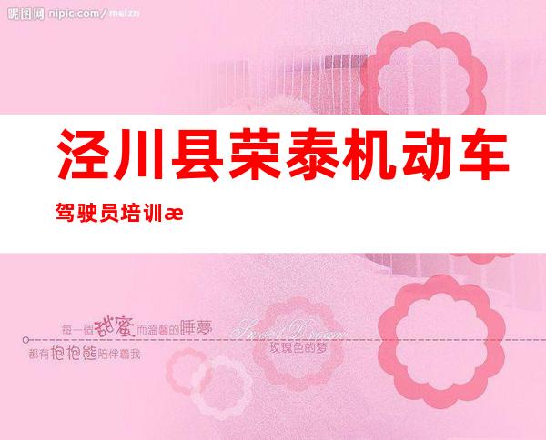 泾川县荣泰机动车驾驶员培训有限公司