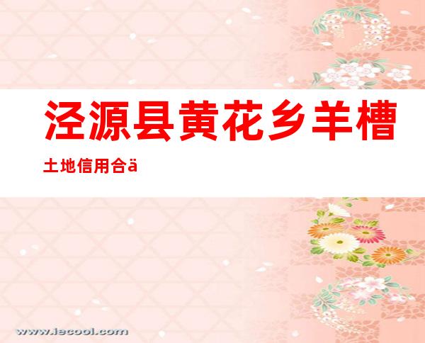 泾源县黄花乡羊槽土地信用合作社