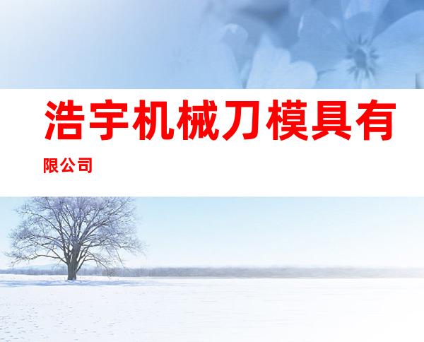 浩宇机械刀模具有限公司