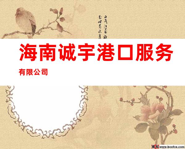 海南诚宇港口服务有限公司