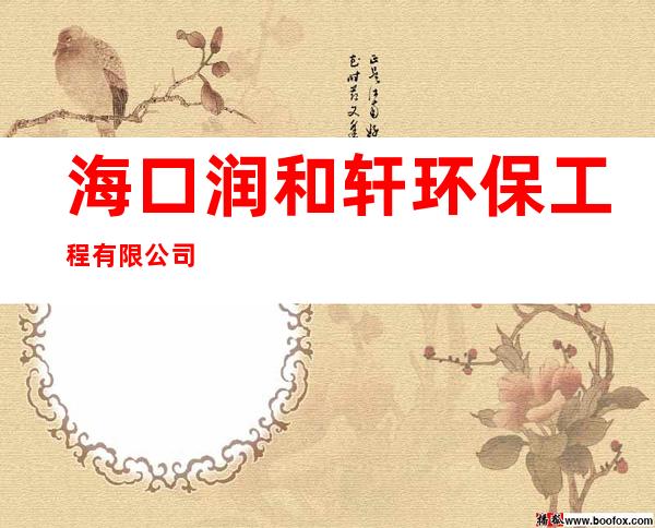 海口润和轩环保工程有限公司