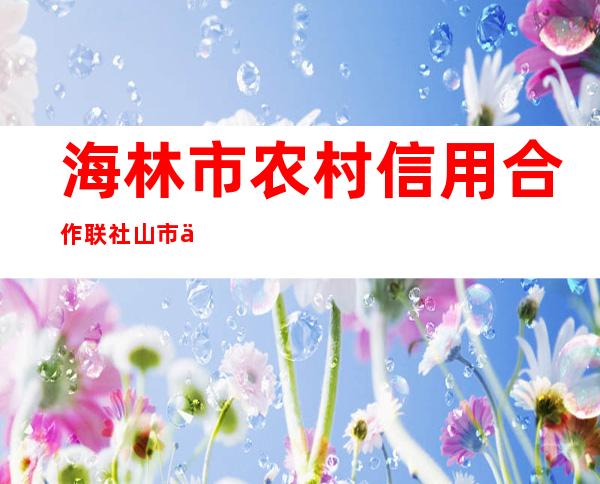 海林市农村信用合作联社山市信用社