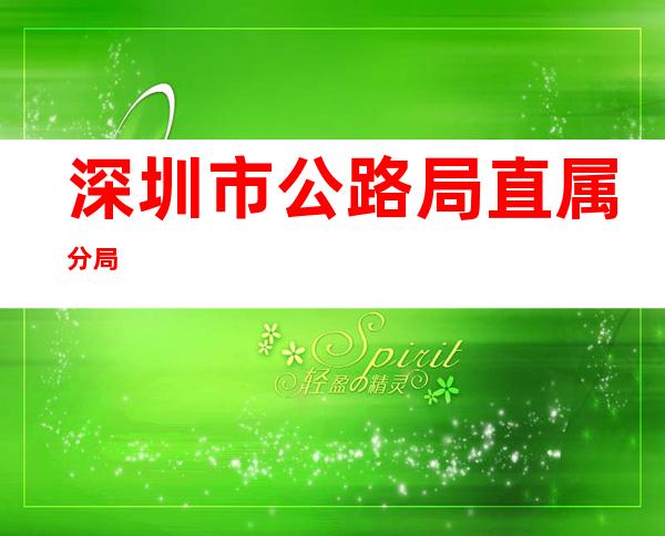 深圳市公路局直属分局