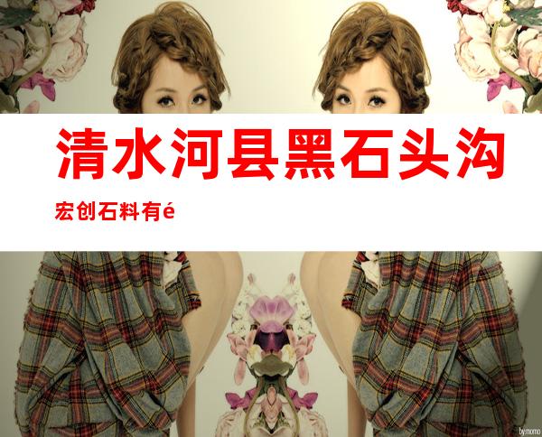 清水河县黑石头沟宏创石料有限公司