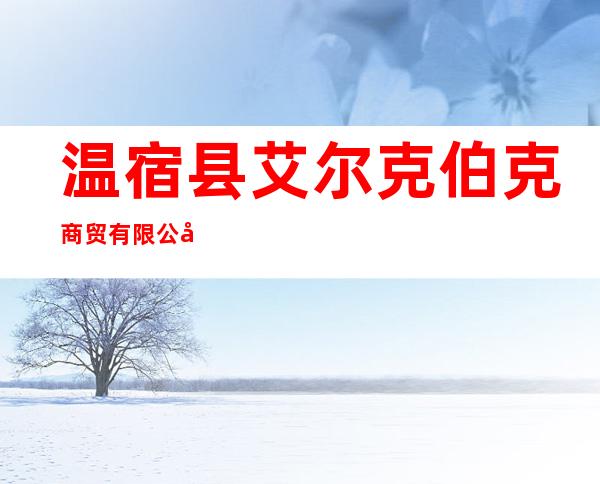 温宿县艾尔克伯克商贸有限公司