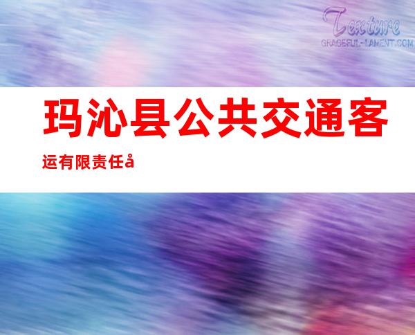 玛沁县公共交通客运有限责任公司
