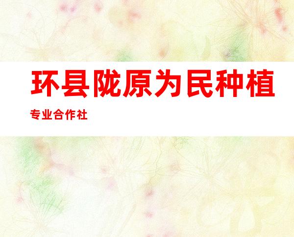环县陇原为民种植专业合作社