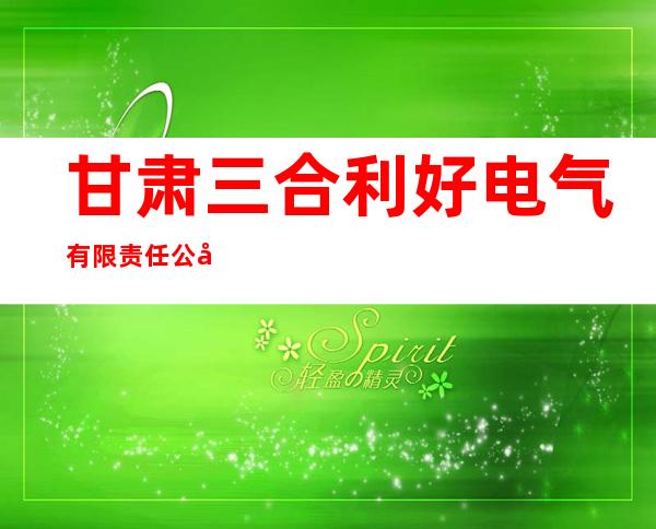 甘肃三合利好电气有限责任公司