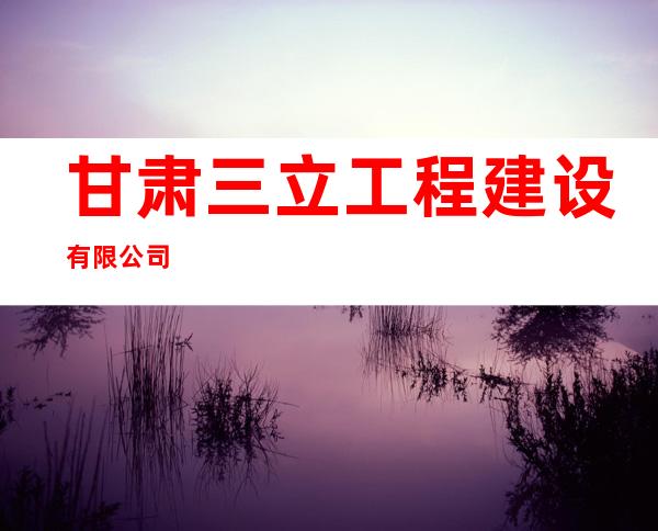 甘肃三立工程建设有限公司