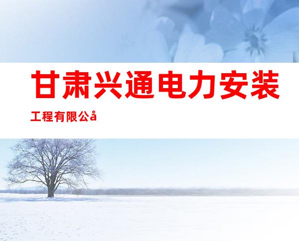 甘肃兴通电力安装工程有限公司