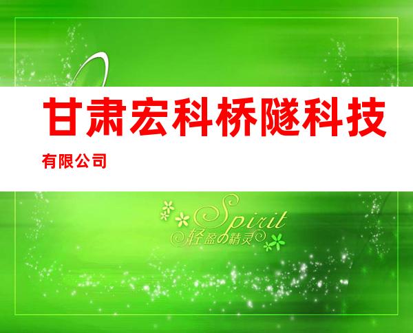 甘肃宏科桥隧科技有限公司