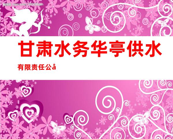 甘肃水务华亭供水有限责任公司