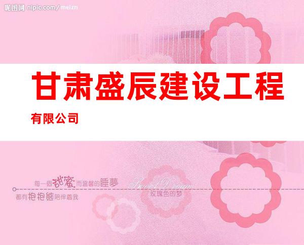 甘肃盛辰建设工程有限公司