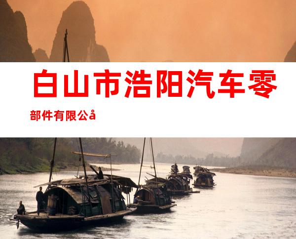 白山市浩阳汽车零部件有限公司