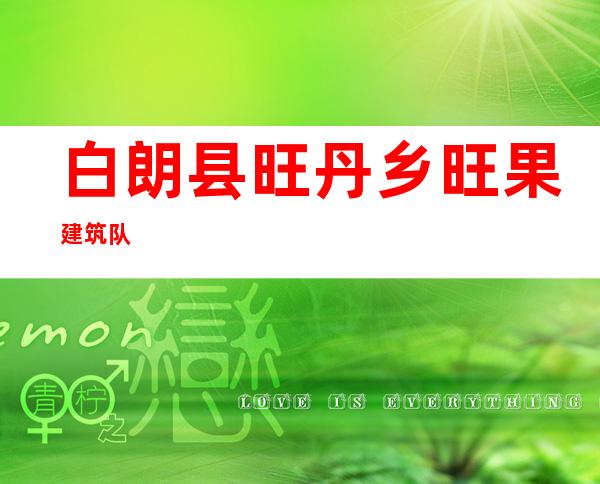 白朗县旺丹乡旺果建筑队