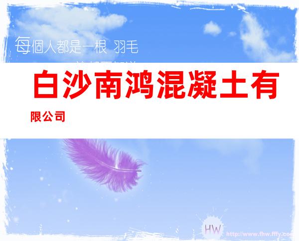 白沙南鸿混凝土有限公司