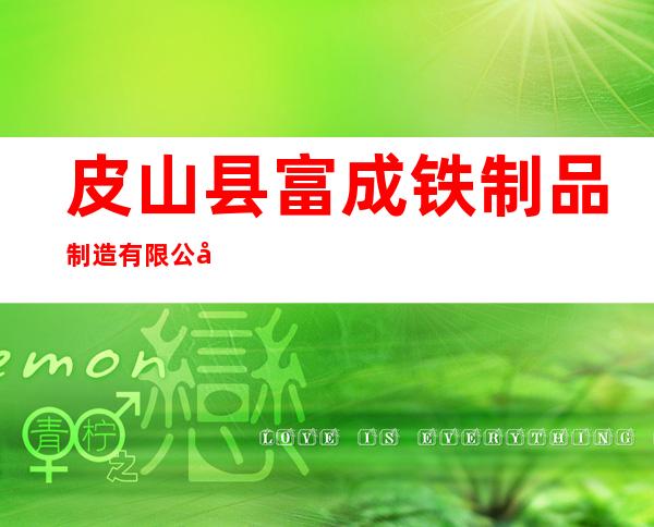 皮山县富成铁制品制造有限公司