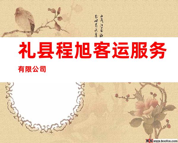 礼县程旭客运服务有限公司