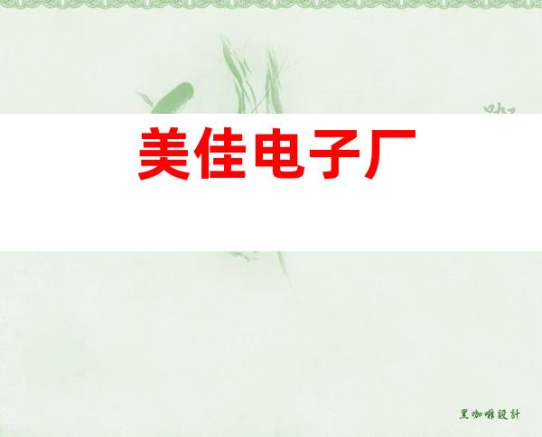 美佳电子厂