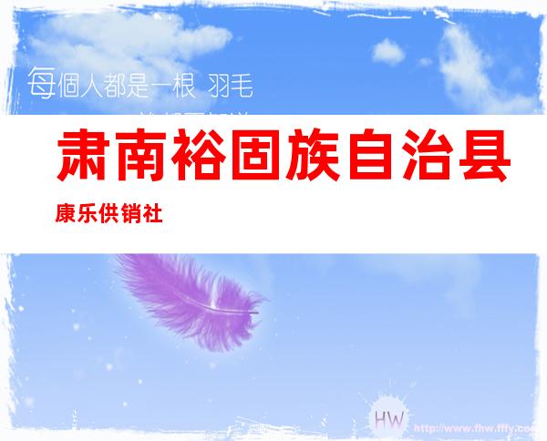 肃南裕固族自治县康乐供销社