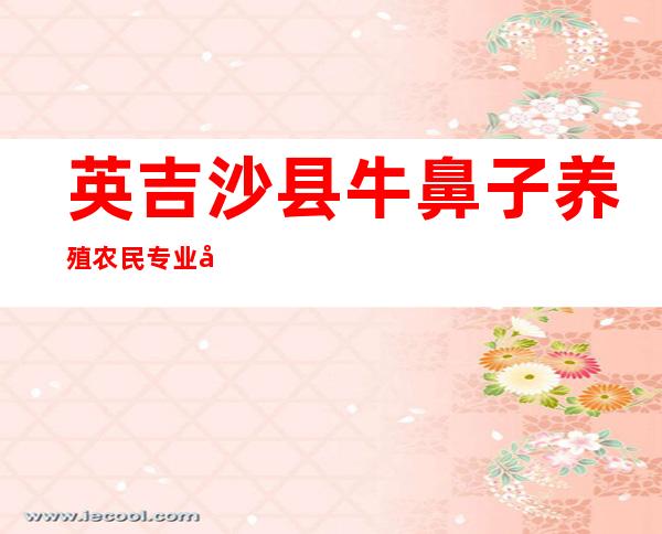 英吉沙县牛鼻子养殖农民专业合作社